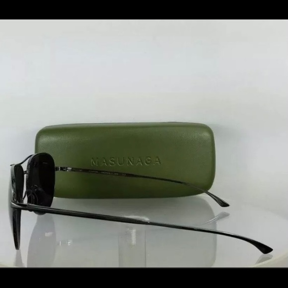 Masunaga 9006 Titanium aviator sunglasses-gunmetal - Picture 5 of 6